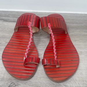 Free People Bora Bora Braided Leather Slide On Sandals 38 8